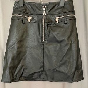 vegan leather high waisted Moto-mini XS